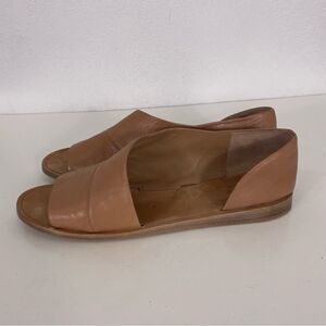 Vince Tan Leather Open Side Sandals